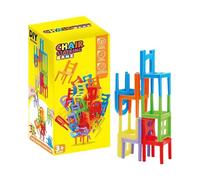 Ensemble Jouets Empilables Des Chaise - Jeu Des Chaises D'équilibrage 3,94 Pouces | Pile De Jeux Familiaux | Chaises Et Échelles Empilables Familiales, Jouet De Dextérité, Jeu En Équipe Ou En