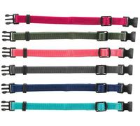 Ensemble junior colliers pour chiots 17-25 cm/10 mm fuchsia, graphite, indigo, vert forêt, noisette, océan