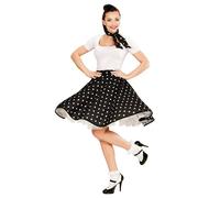W WIDMANN MILANO Party Fashion - Costume années 50, jupe polaire et foulard, à pois, rockabilly, rock'n'roll, fête à thème, carnaval