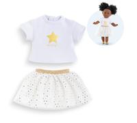 Ma Corolle - Ensemble Jupe et T-Shirt, Ivoire et Or, vêtements, pour poupée Ma Corolle, 36cm, dès 3 Ans, 9000212900