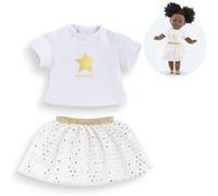 Ensemble Jupe & T Shirt Ivoire et Or pour poupée ma Corolle Beige G