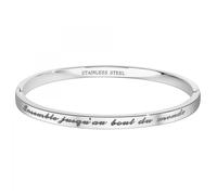 Ensemble jusqu'au bout du monde - Bracelet SC Crystal en Acier Rhodié argenté