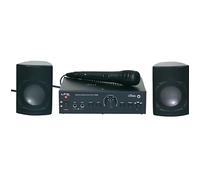 Ensemble karaoké LTC Star 1 - Puissant système compact de sonorisation avec deux hauts parleurs et un microphone