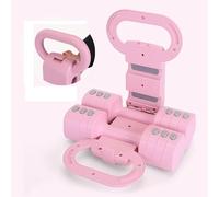 Ensemble Kettlebell Réglable, Alteres Musculation Femme - Haltère 1 kg, Disque Poids Musculation Réglables Kettlebell Rose (2-en-1) pour Fitness Féminin à la Maison
