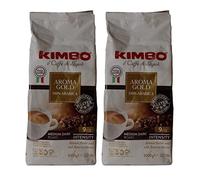Ensemble kit Café en grains Kimbo avec 2 x Gold 100% arabica - 2 sachets de 1 kg