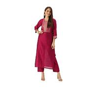 Ensemble kurta pour femme - Style indien - Prêt à porter, Rouge-4., Small