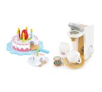 Ensemble la Cafetière et Gâteau d'anniversaire en Bois pour les Enfants
