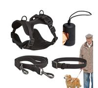 Ensemble Laisse pour Chien - Harnais pour Animal de Compagnie - Collier et Laisse - Ensemble de Laisse Multifonction pour Chiens de Taille Moyenne - Facile à Marcher - pour Les Jours - Collier