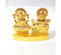 Ensemble Lakshmi Kuber finition dorée, idole du dieu hindou, ensemble Laxmi Ganesh en laiton, statue Kuber Laxmi, Diwali Puja, Laxmi Kuber Murti