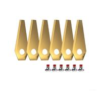 Ensemble Lames Rechange 49mm Résistant pour usure Ensemble Lames(6pcs) | Acier pour titane, 49x19x0.8mm, doré, nette, résistance pour usure accrue