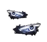 Ensemble Lampe Phares Pour Mazda 3 Pour Alexa 2014 - 2019 Ensemble De Phares Voiture Entièrement LED Kit D'accessoires Pour Lentilles Projecteur Feux Avants Auto(17-19 one pair,Without bulb)