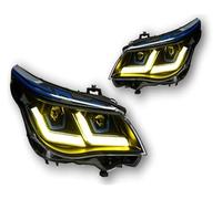 Ensemble Lampes Avant Phares Avant À Bi-xénon Avec Feux Jour (DRL) Pour BMW E60 2003-2010 Accessoire Antibrouillard 523i 530i Angel Eyes Phares Avant(2007-2010 B,Left hand drive)