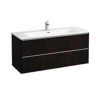 Ensemble Laufen PALACE Lavabo, meuble sous-lavabo, 2 tiroirs, 1 trou, poignées aluminium 1200x545mm Orme Foncé