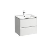 Ensemble Laufen PALACE Lavabo, meuble sous-lavabo, 2 tiroirs, 1 trou, poignées aluminium 600x545mm RAL