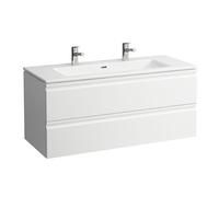 Ensemble Laufen PRO S Lavabo double avec meuble sous-lavabo, 2 tiroirs, 2 trous 1200x545mm Chêne Clair