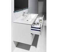 Ensemble Laufen PRO S Lavabo, meuble sous-lavabo, 2 tiroirs, 1 trou 1000x545mm Blanc Brillant
