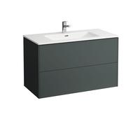 Ensemble Laufen PRO S Lavabo, meuble sous-lavabo Base, 2 tiroirs, 1 trou 1000x610mm Gris Signalisation