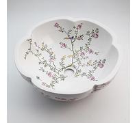 Ensemble lavabo de salle de bain en laiton antique avec design floral élégant et robinet mitigeur d'eau et bonde pop-up élégant pour décoration d'intérieur