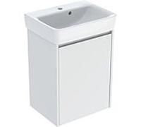 Geberit Ensemble lave-mains Renova Plan meuble sous-lavabo 1 porte 50×69,7×38cm blanc laqué satiné