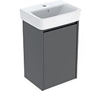 Geberit Renova Plan ensemble lave-mains avec meuble sous lavabo, 1 porte, 45x69,7x34cm, 504034JK1, Couleur: lave / laqué satiné - CM