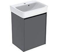 Geberit Renova Plan ensemble lave-mains avec meuble sous lavabo, 1 porte, 50x69,7x38cm, 504035JK1, Couleur: lave / laqué satiné - CM