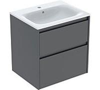 Geberit Meuble sous lavabo Renova Plan 504.039.JK.1 60cm 2 tiroirs vasque blanche lava laqué satiné