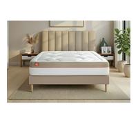 Ensemble LE COSY 200x200cm Mémoire de forme 7 zones de confort - Ep. 30cm + sommier kit Beige
