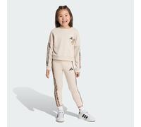 adidas Fille Animal Leggings Set Track_Suit, Crystal Linen/MULTICOLOR/dark brown, 5-6 Years