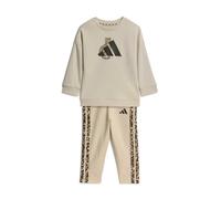 Ensemble legging bÃ©bÃ© fille adidas Animal Beige 3/4 ans