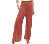 Ensemble Legging Femme Golf Souple Élégante Tailleurs-Pantalons Danse Pieces Jeans Carotte Droit Linen Minceur Bootcut Commandes en Cours Pantalon Laine Femme Lin Coton Pastèque Rouge L