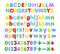 Ensemble Lettres & Chiffres Magnétiques Enfants 108 Pièces | Alphabet Multicolor + Symboles Mathématiques | Jouet Éducatif en EVA dès 3 Ans | Boîte de Rangement Incluse