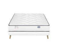 Ensemble L'EVIDENT, Matelas Ressorts ensachés 160x200, Ferme, H23 + sommier