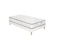 Ensemble L'EVIDENT, Matelas Ressorts ensachés 90x190, Ferme, H23 + sommier