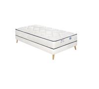 Ensemble L'EVIDENT, Matelas Ressorts ensachés 90x200, Ferme, H23 + sommier