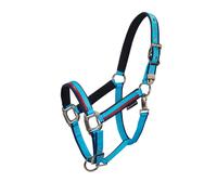 Ensemble licol en nylon et longe pour cheval en nylon Equestro Bleu Cob