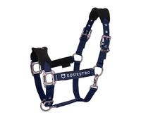 Ensemble licol en nylon et longe pour cheval en nylon Equestro Bleu Full