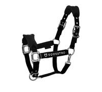 Ensemble licol en nylon et longe pour cheval en nylon Equestro Noir Full