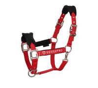 Ensemble licol en nylon et longe pour cheval en nylon Equestro Rouge Full