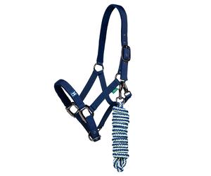 Ensemble licol et longe Amigo Newmarket Bleu Full