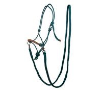 Ensemble licol et longe pour cheval avec rênes HKM Deko Vert Poney
