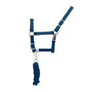 Ensemble licol et longe pour cheval nylon refléchissante Supreme Bleu Full