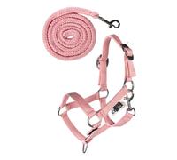 Ensemble licol et longe pour hobby Horse HKM Kids Basic Rose TU