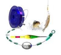 Ensemble Ligne Pêche À Flotteur Automatique | Kit Automatique Portable Pré-Monté avec Flotteur Changeant De Couleur - Ligne de pêche à Flotteur,pour Lac, Étang, Mer, Bateau, Extérieur,