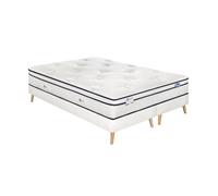 Ensemble L'INEGALE matelas ressorts ensachés 160x200 ferme H27 + 2 sommiers