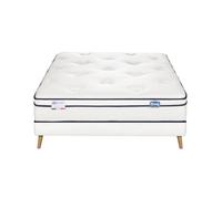 Ensemble L'INEGALE matelas ressorts ensachés 160x200 ferme H27 + sommier
