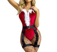 Ensemble Lingerie Femme Sexy Noël - Femme Sexy Dentelle Rouge Nuisette Sexy Pole Dance Tenue NoëL Femme Sexy éRotique Pyjama Noel Adulte Lingerie Sexy Femme Déguisement Costume Christmas