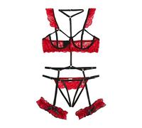 Ensemble Lingerie Femme Sexy - Robe Sexy Femme Lingerie Sexy Coquine Hot Culotte Ouverte Erotique Ensemble Lingerie Femme 2 Pieces String Soutien-Gorge Push Up pour Soirée