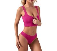 Ensemble Lingerie Push Up Soutien-Gorge String et Dentelle Soutien Armatures Culotte Push-up rembourré livré Ensembles de Lingerie 2 Pièces Push Up et Tanga Lingerie Set (XL)