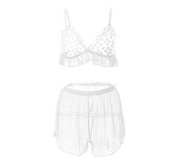 Ensemble Lingerie Sexy Tenue Sexy Femme Érotique Hot Fleurs Dentelle Voix-Through Pyjama Blanc Lingerie Dames sous-Vêtements Femme Erothique Ensemble Coquin