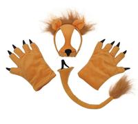 Ensemble Lion Deluxe Pour Enfants Masque Accessoire Soirée Costume Rubies